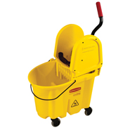 WaveBrake® 35 QT Down-Press Bucket and Wringer, Yellow